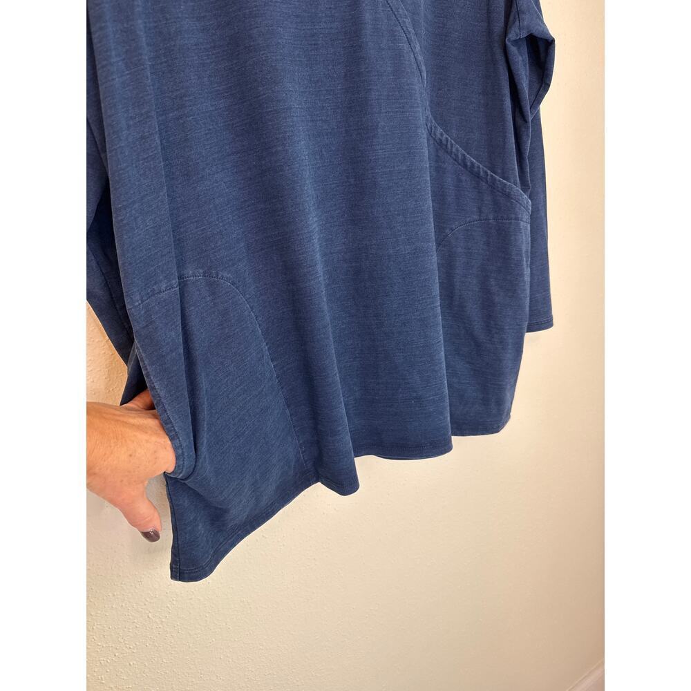 Pure J Jill Women's Indigo Wrap Style Tunic Hoodie Long Sleeve Pockets Size XL - Picture 4 of 9